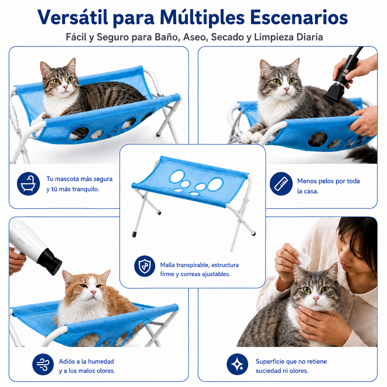 PumiSpaw™ Hamaca de Aseo Antiestrés para Gatos